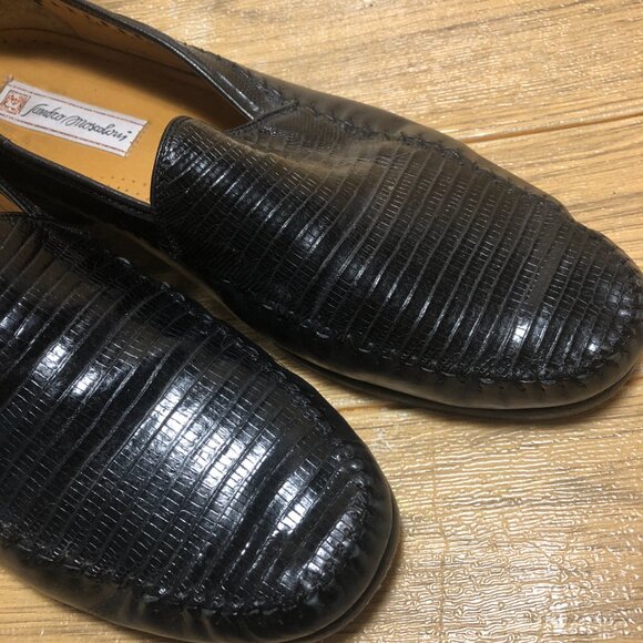 Sandro Moscolini men black loafers, Lizard leather, 13 main image 15